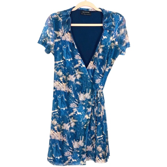 URBAN OUTFITTERS TIE-DYE WRAP MESH DRESS- SIze Small - Picture 2 of 8